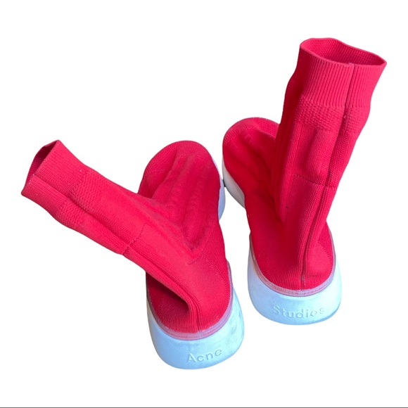 ACNE Studios Red Sock Sneakers - Picture 3 of 3
